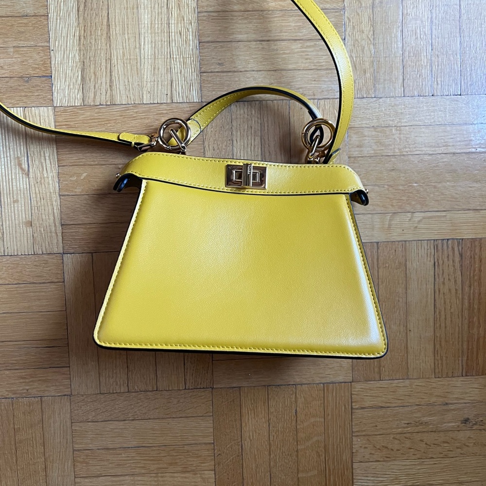Fendi Yellow Leather Handbag